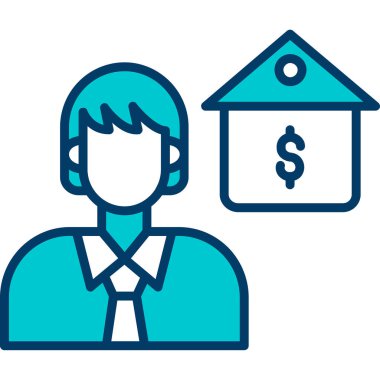 Yatırımcı web simgesi, vektör illüstrasyonu