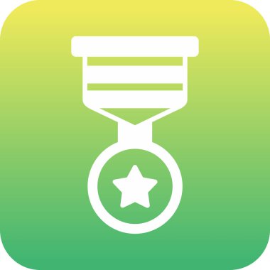 Madalya web simgesi vektör illüstrasyonu