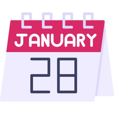 29 Ocak 'ta. takvim tarihli günlük takvim simgesi, takvim ayındaki saat simgesi. Planlama. Zaman yönetimi. Takvim simgeleri dizaynı