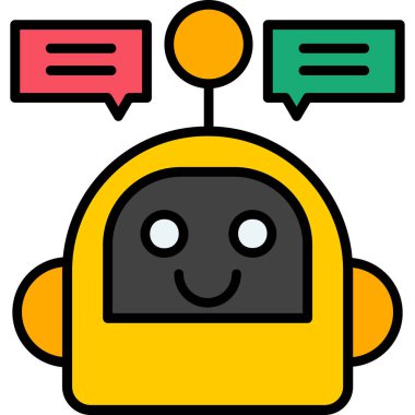 Konuş. Web simgesi basit illüstrasyon