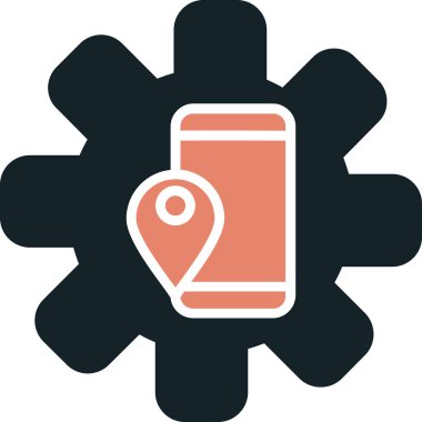 harita konum gezinme simgesi ana hat biçiminde