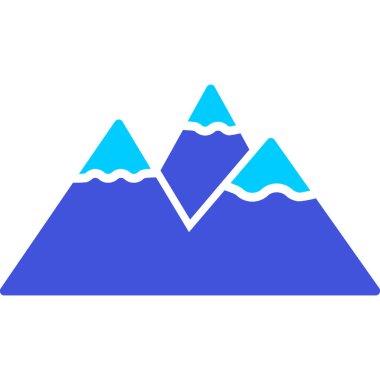 Dağ gölü ikon vektörü. İnce çizgi işareti. izole edilmiş sınır sembolü çizimi