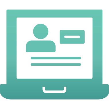 çevrimiçi toplantı kabartma renk simgesi