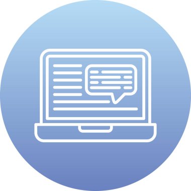 Konuş. Web simgesi basit illüstrasyon