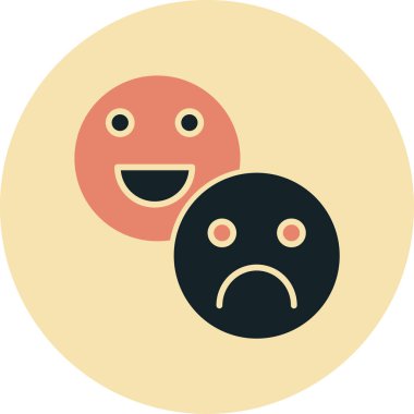 Yüzler web simgesi, vektör illüstrasyonu