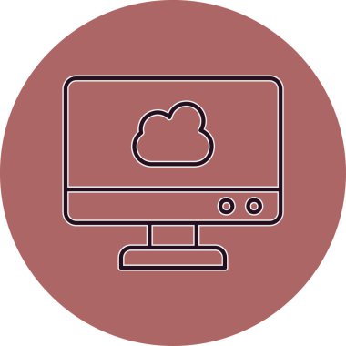 Bulut. Web simgesi basit illüstrasyon