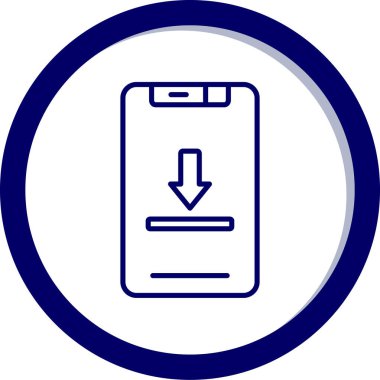 Akıllı telefon simgesinin vektör illüstrasyonu