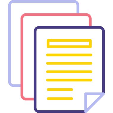 Belge. Web simgesi basit illüstrasyon