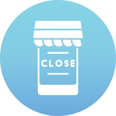 Mağaza. Web simgesi basit illüstrasyon