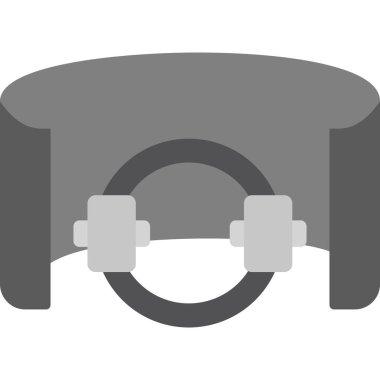 dambıl fitness simgesi düz stil