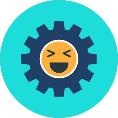 Mutlu duygu simgesi tasarımı, vektör illüstrasyonu 10 grafiklik