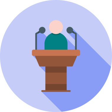 Kürsüde konuşan kişi