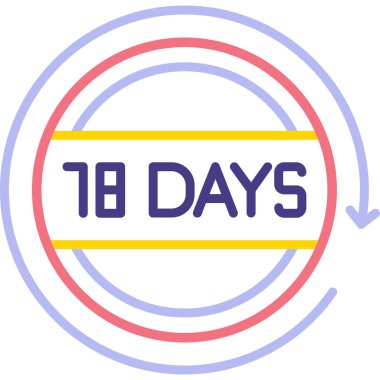 18 gün kalan simge, 11 gün 11 gün kalan ikon vektör tasarımı