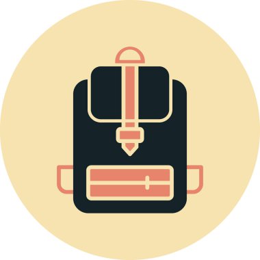 Web simgesi, vektör çizim sırt çantası