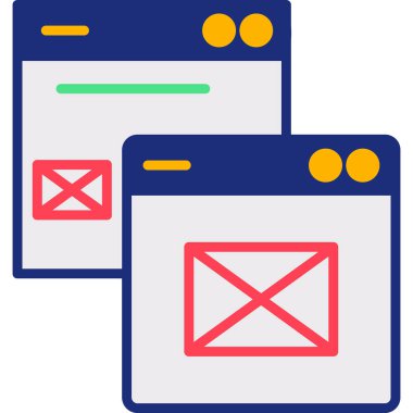 e-posta web simgesi basit illüstrasyon