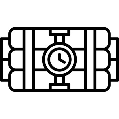 Su tankı ikonu ana hat vektörü. tank