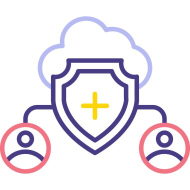 kalkan simgesi, vektör illüstrasyonu