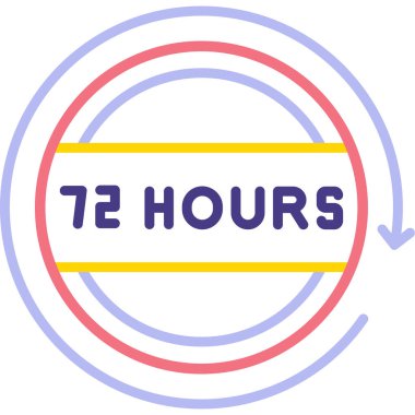 Modern saat simgesinin vektör illüstrasyonu