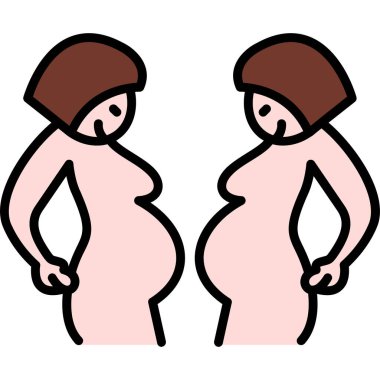 Farklı boylarda ve renkte hamile kadınlar.