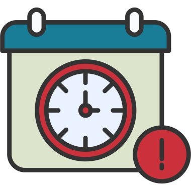 Alarm uyarısı simgesi tam taslak biçiminde