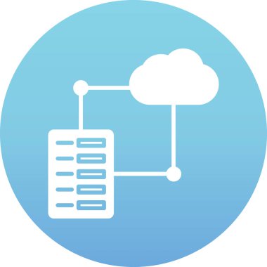 Bulut hesaplama simgesi vektör illüstrasyonu