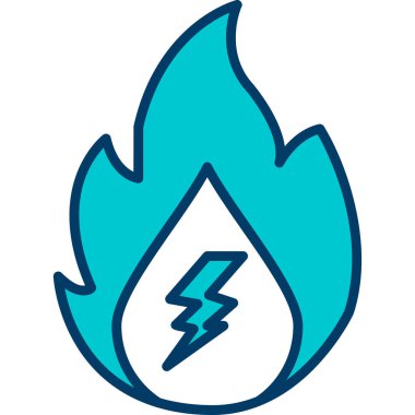 alev alev alev ikonu ile doldurulmuş dış hat biçimi