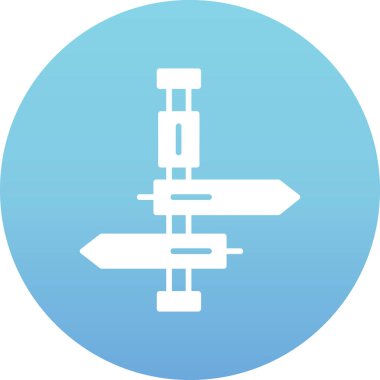 Mavi bir simgenin vektör illüstrasyonu.