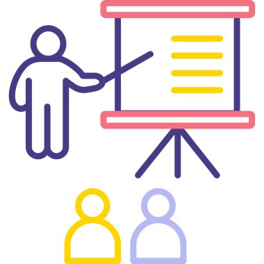 sunum simgesi, vektör illüstrasyonu