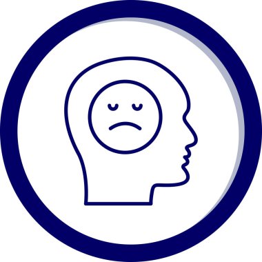 Üzücü. Web simgesi basit illüstrasyon