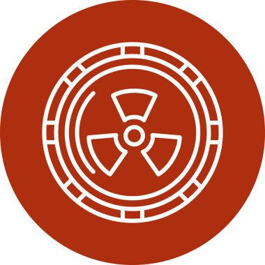 Bir nükleer simgenin vektör illüstrasyonu