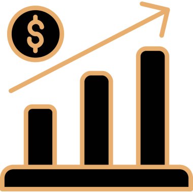 ticari büyüme grafiği simgesi - özet biçimi