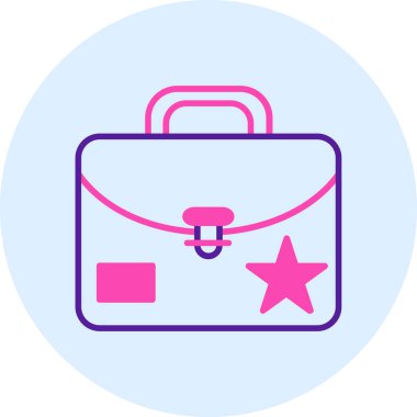 Evrak çantası. Web simgesi vektör illüstrasyonu