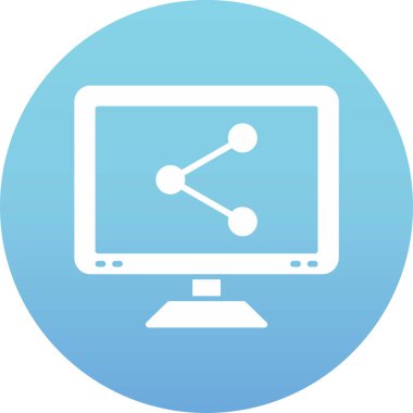 Monitör. Web simgesi basit illüstrasyon