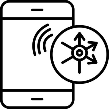 Telefon simgesi vektör illüstrasyonu