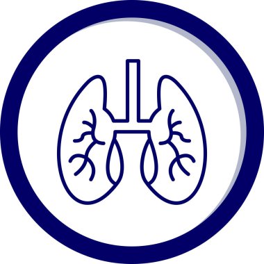 Akciğer. Web simgesi basit tasarım