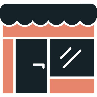 Dükkan. Web simgesi basit illüstrasyon