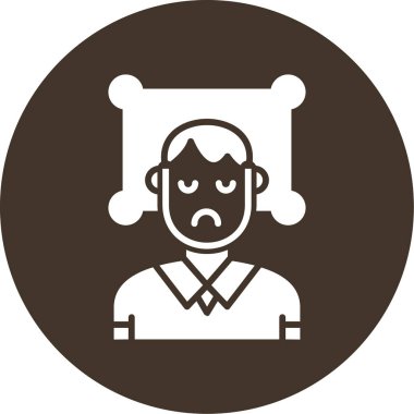 Kızgın adam ikonu. vektör illüstrasyonu