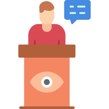 Konuşma balonu ikonu. düz dizayn.