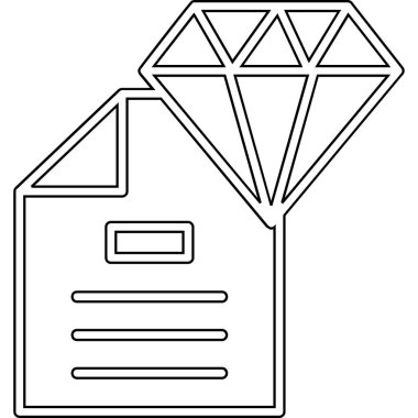 Zarf simgesi olan elmas