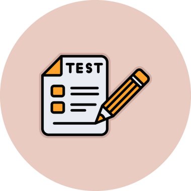 trend biçimi izole edilmiş arkaplanda test simgesi