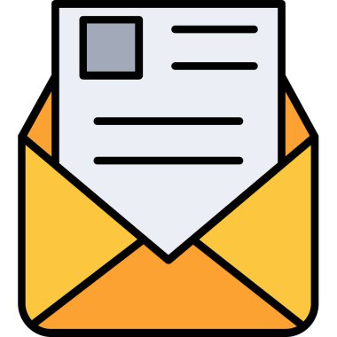 Posta posta simgesi doldurulmuş - taslak biçimi