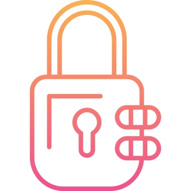 Kilit. Web simgesi basit tasarım