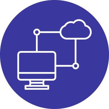 Bulut. Web simgesi basit illüstrasyon