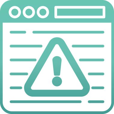 Uyarı hatası simgesi, vektör illüstrasyonu