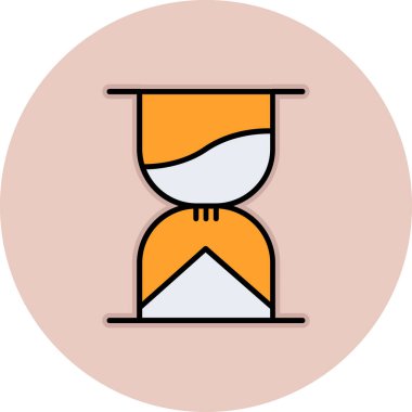 Bir saat simgesinin vektör illüstrasyonu