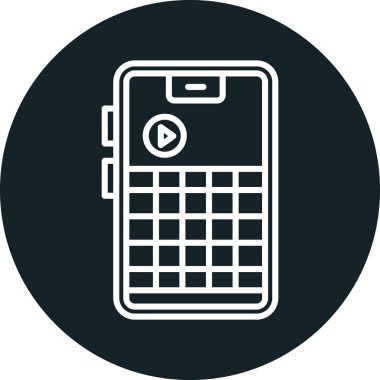 akıllı telefon vektör çizimi izole edildi