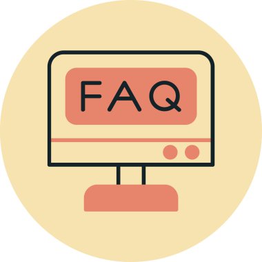 soru ve faq vektör simgesi modern illüstrasyon tasarımı