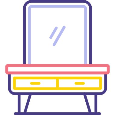 Mobilya simgesi, modern vektör çizimi