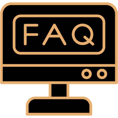 Faq simgesi. vektör simgesi.