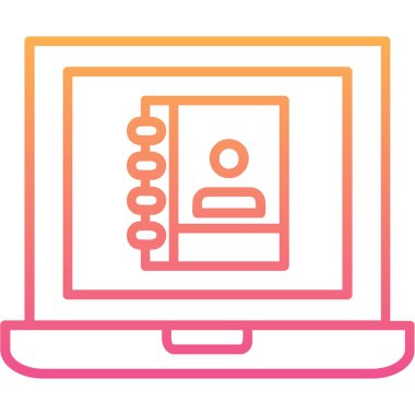 Bilgisayar simgesinin vektör illüstrasyonu